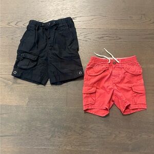 Baby gap navy shorts (12-18M) & gap red shorts (18-24M) NWT